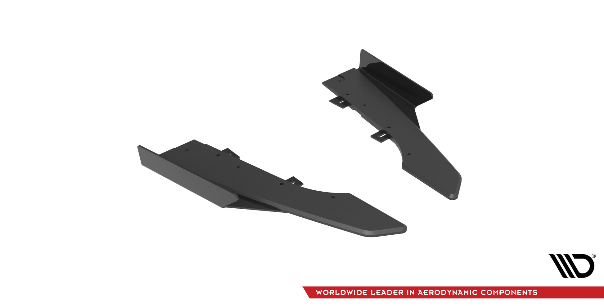 Maxton Street Pro Heck Ansatz Flaps Diffusor +Flaps für Audi RS6 Avant C6 schwarz Hochglanz