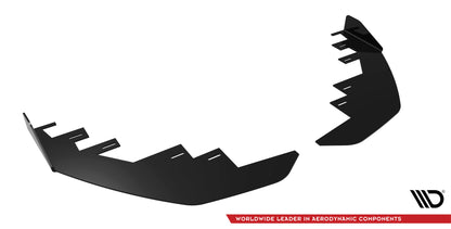 Maxton Front Flaps Mercedes-AMG C43 Coupe C205 Facelift schwarz Hochglanz