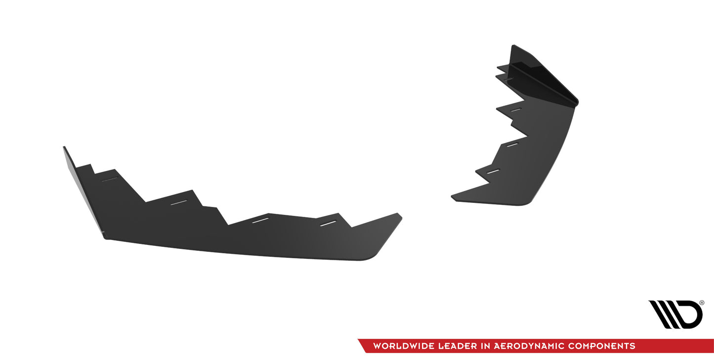 Maxton Front Flaps Peugeot 208 GT Mk2 schwarz Hochglanz