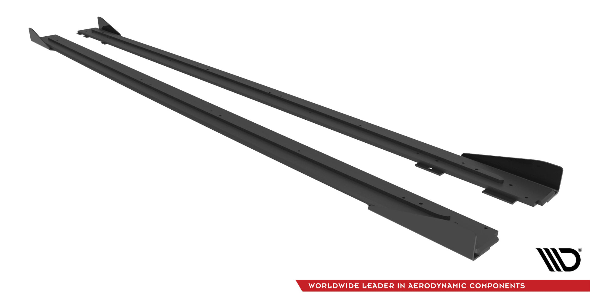 Maxton Street Pro Seitenschweller Ansatz für + Flaps Audi RS6 Avant C6 schwarz Hochglanz