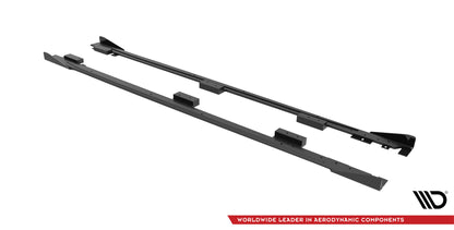 Maxton Street Pro Seitenschweller Ansatz für + Flaps Audi A3 8Y schwarz Hochglanz