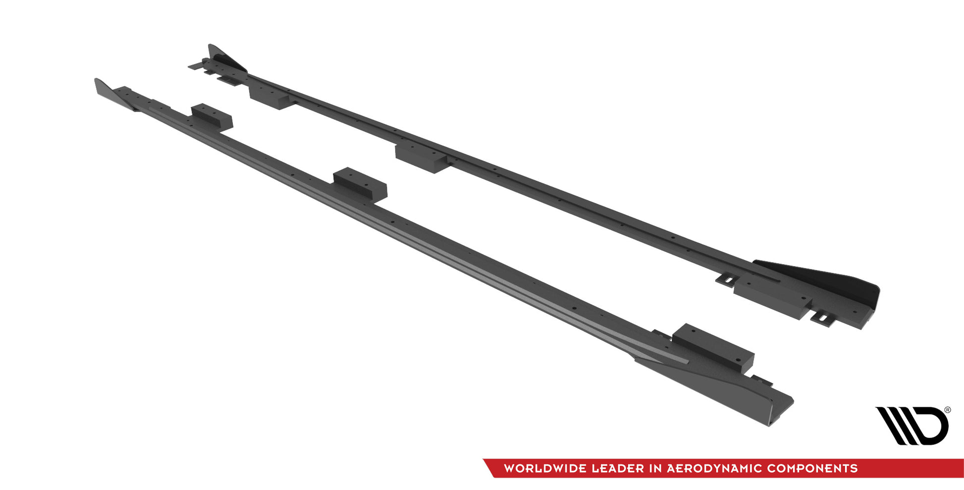 Maxton Street Pro Seitenschweller Ansatz für + Flaps Audi A3 8Y schwarz Hochglanz