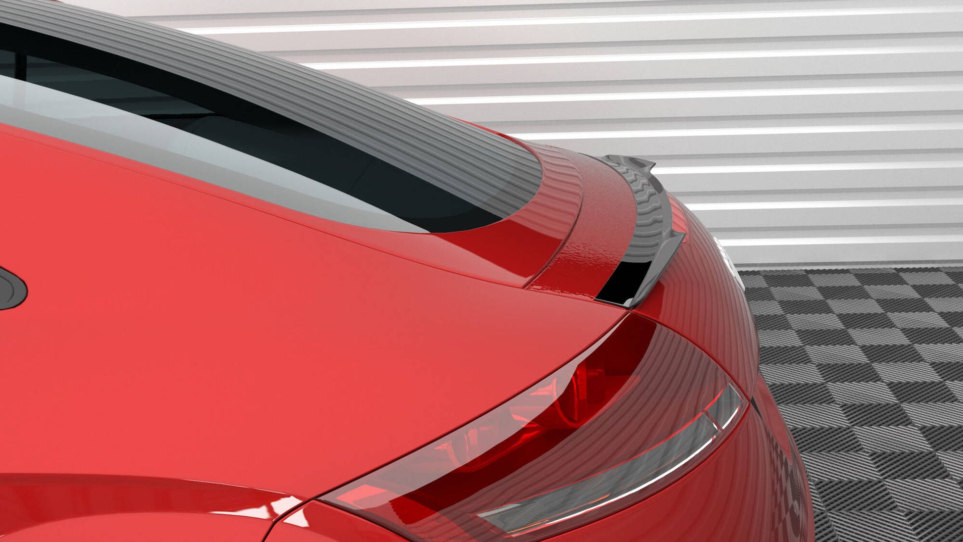 Maxton Spoiler CAP für Audi TT 8J schwarz Hochglanz