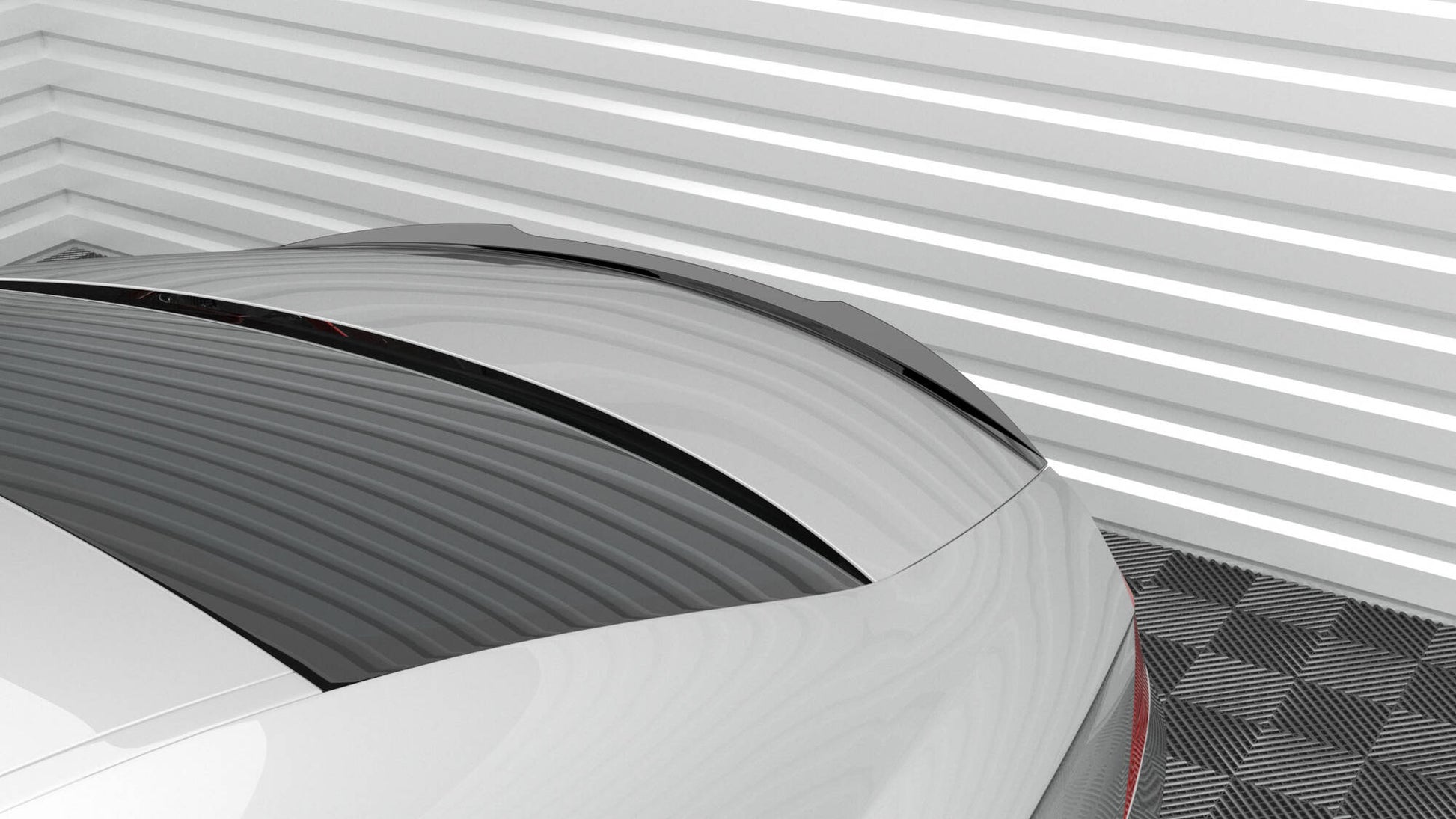 Maxton Spoiler CAP für Mercedes-Benz CLS C219 schwarz Hochglanz