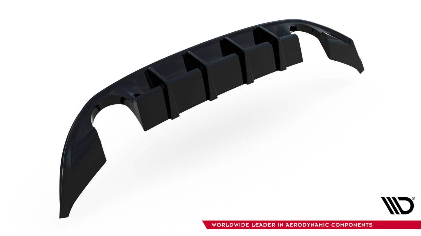 Maxton Diffusor Heck Ansatz für Hyundai I30 N Hatchback Mk3 Facelift schwarz Hochglanz
