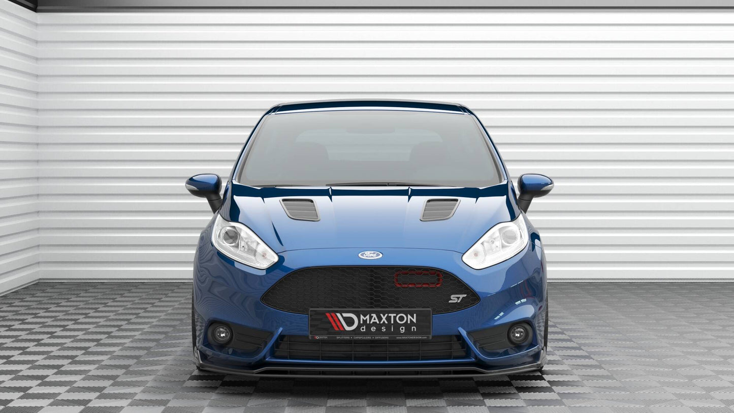 Maxton Motorhauben Luftschlitze Ford Fiesta ST Mk7 Facelift schwarz Hochglanz