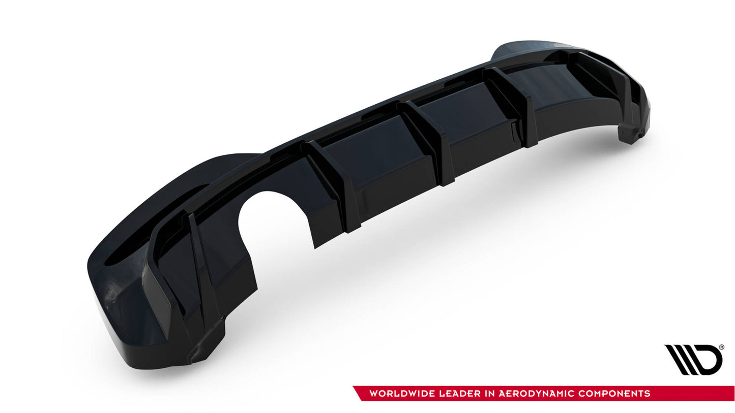 Maxton Diffusor Heck Ansatz für BMW 1er M-Paket F20 Facelift (Version mit einseitigem Einzelauspuff)