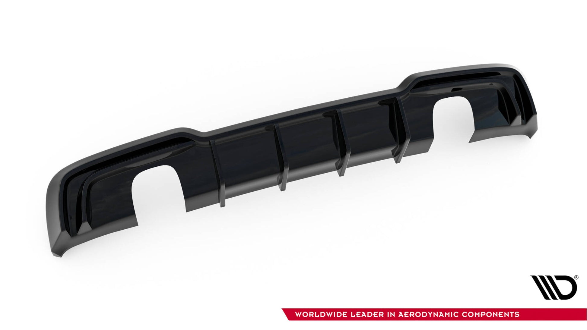 Maxton Diffusor Heck Ansatz für Audi A3 S-Line Sportback 8V Facelift (Version mit Einzelauspuff auf beiden Seiten)