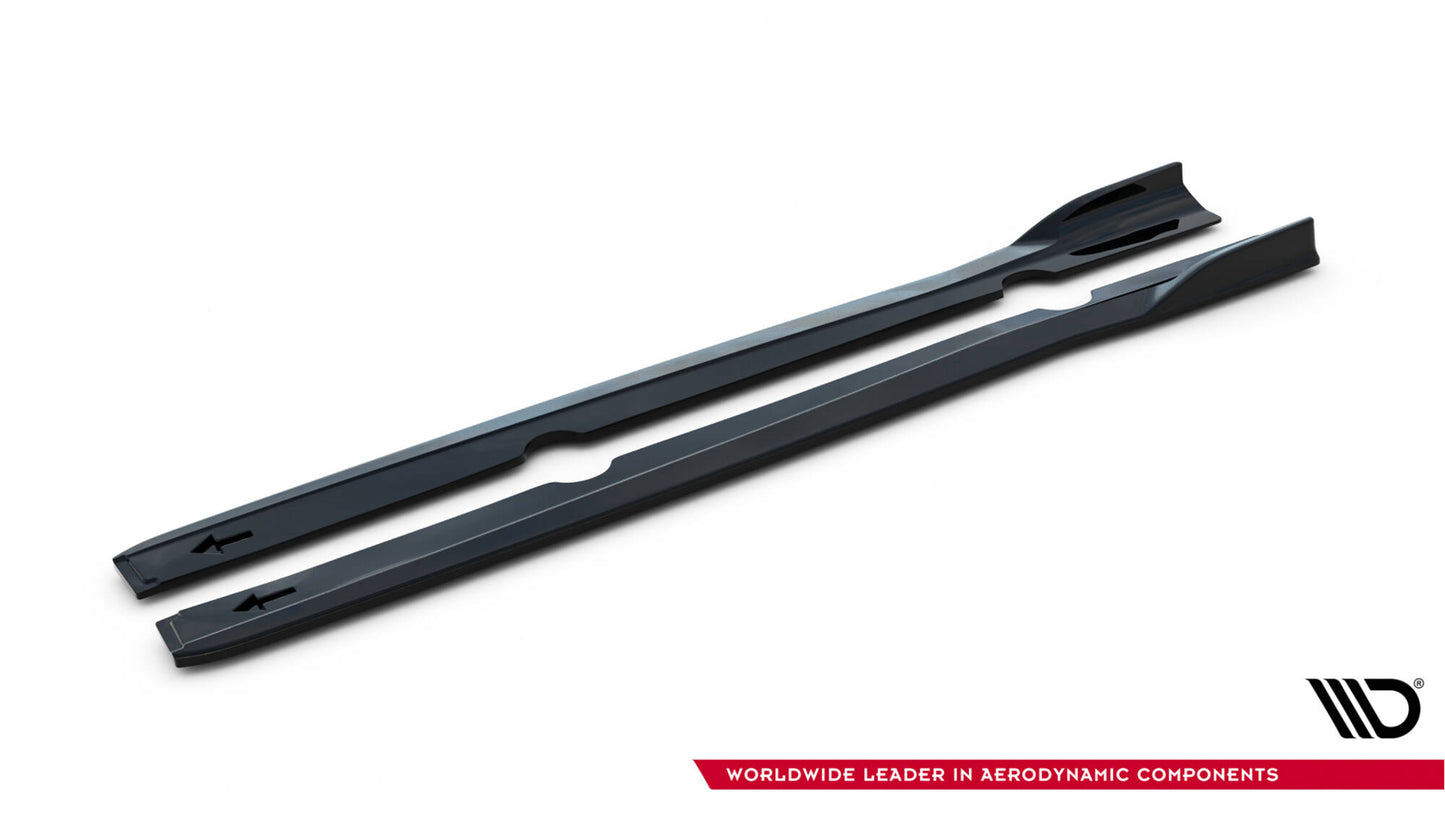 Maxton Seitenschweller Ansatz für V.3 für Ford Fiesta ST / ST-Line Mk7 schwarz Hochglanz