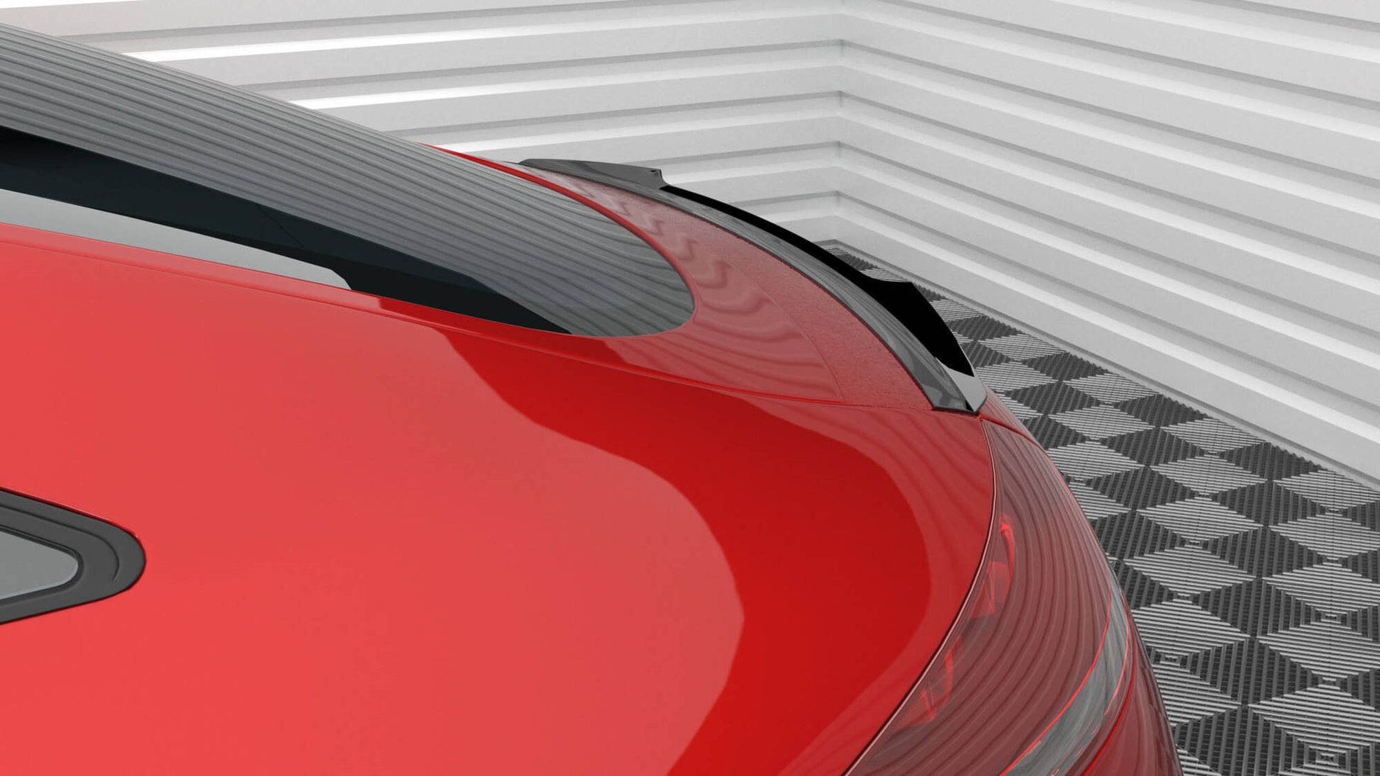 Maxton Spoiler CAP für Audi TT 8J schwarz Hochglanz