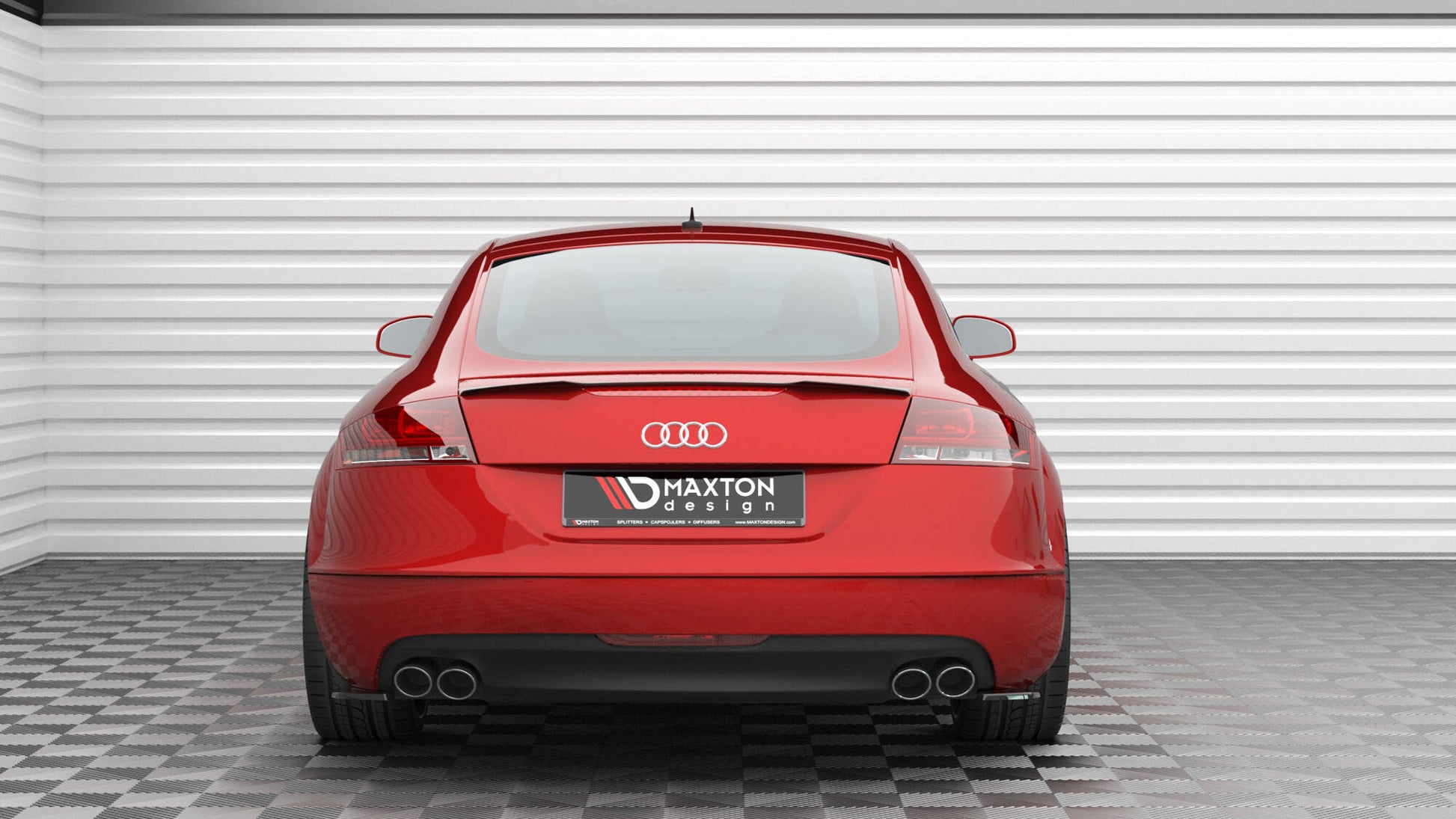 Maxton Spoiler CAP für Audi TT 8J schwarz Hochglanz