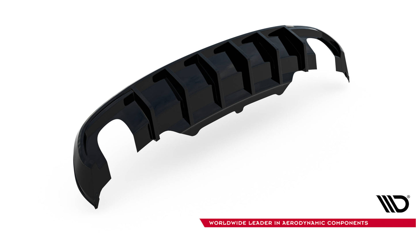 Maxton Diffusor Heck Ansatz für Audi A5 Coupe / Cabrio S-Line 8T (Version mit Einzelauspuff auf beiden Seiten)