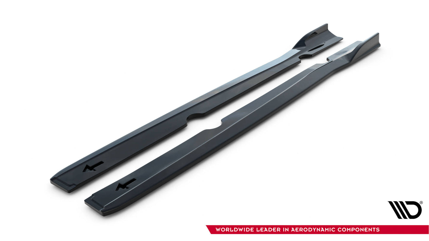 Maxton Seitenschweller Ansatz für V.3 für Ford Fiesta ST / ST-Line Mk7 schwarz Hochglanz