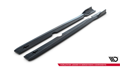 Maxton Seitenschweller Ansatz für V.3 für Ford Fiesta ST / ST-Line Mk7 schwarz Hochglanz