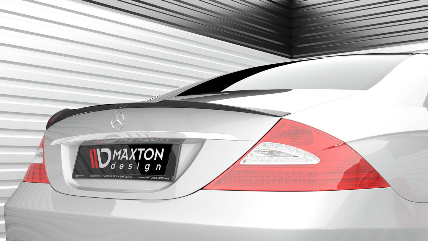 Maxton Spoiler CAP für Mercedes-Benz CLS C219 schwarz Hochglanz