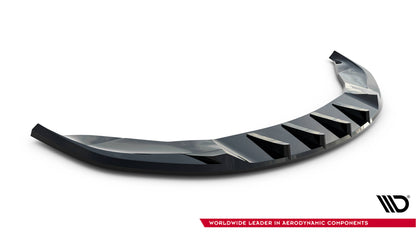 Maxton Front Ansatz V.3 für Tesla Model S Plaid Mk1 Facelift schwarz Hochglanz