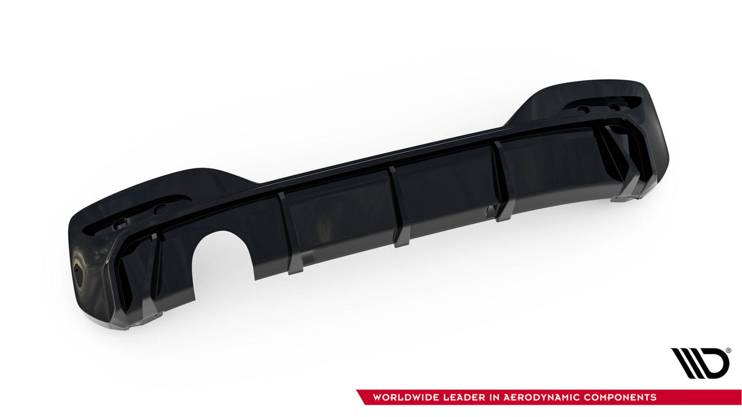 Maxton Diffusor Heck Ansatz für BMW 1er M-Paket F20 Facelift (Version mit einseitigem Einzelauspuff)