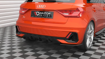Maxton Heck Ansatz Flaps Diffusor V.2 für Audi A1 S-Line GB schwarz Hochglanz