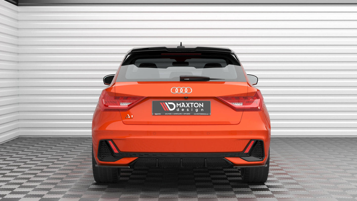 Maxton Diffusor Heck Ansatz für Audi A1 S-Line GB schwarz Hochglanz