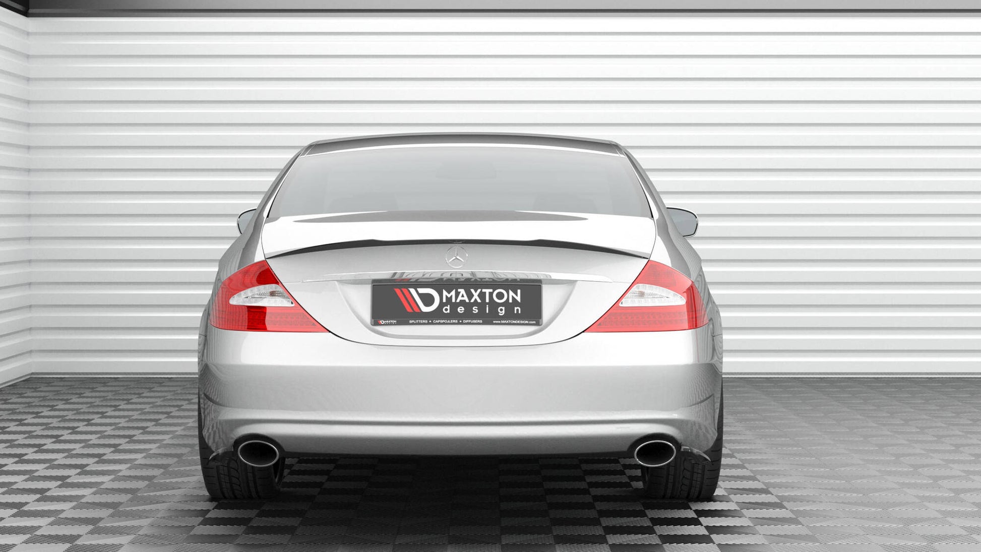 Maxton Spoiler CAP für Mercedes-Benz CLS C219 schwarz Hochglanz