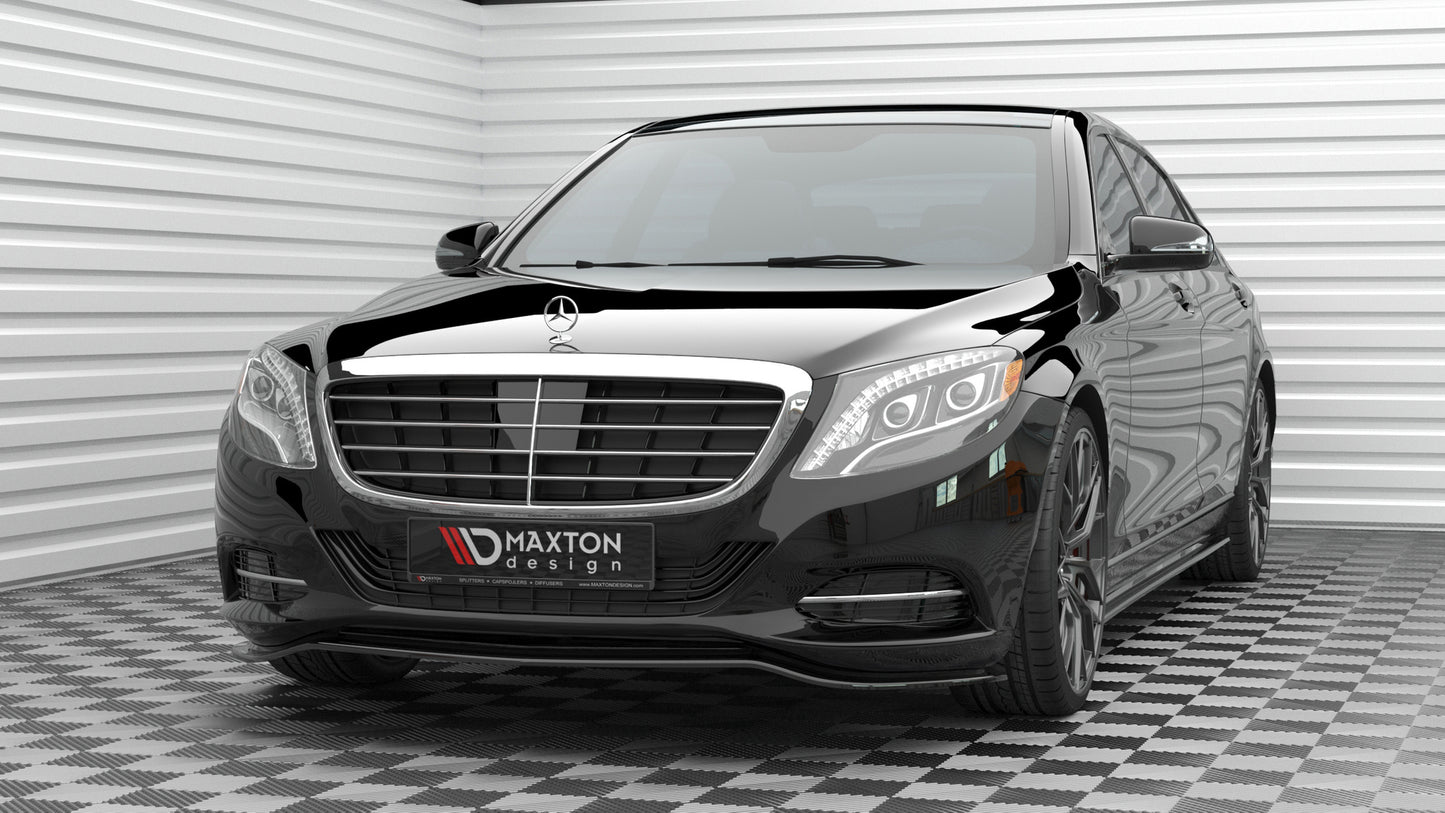 Maxton Front Ansatz V.1 für Mercedes-Benz S W222 schwarz Hochglanz