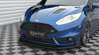 Maxton Motorhauben Luftschlitze Ford Fiesta ST Mk7 Facelift schwarz Hochglanz