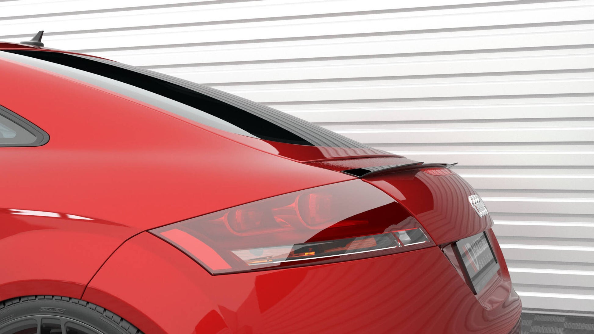 Maxton Spoiler CAP für Audi TT 8J schwarz Hochglanz