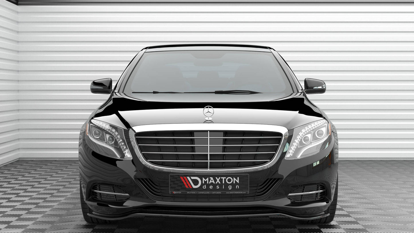 Maxton Front Ansatz V.1 für Mercedes-Benz S W222 schwarz Hochglanz