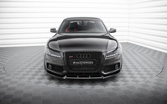 Maxton Front Ansatz V.2 für Audi S5 / A5 S-Line 8T schwarz Hochglanz