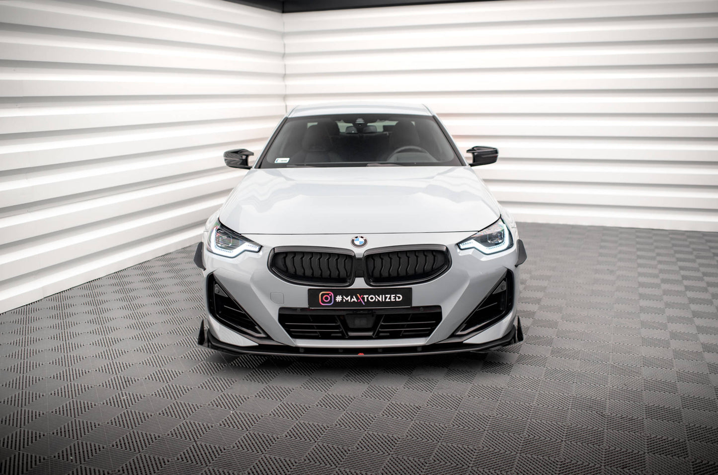 Maxton Street Pro Front Ansatz für +Flaps für + Flaps BMW 2 Coupe M-Paket / M240i G42 schwarz Hochglanz