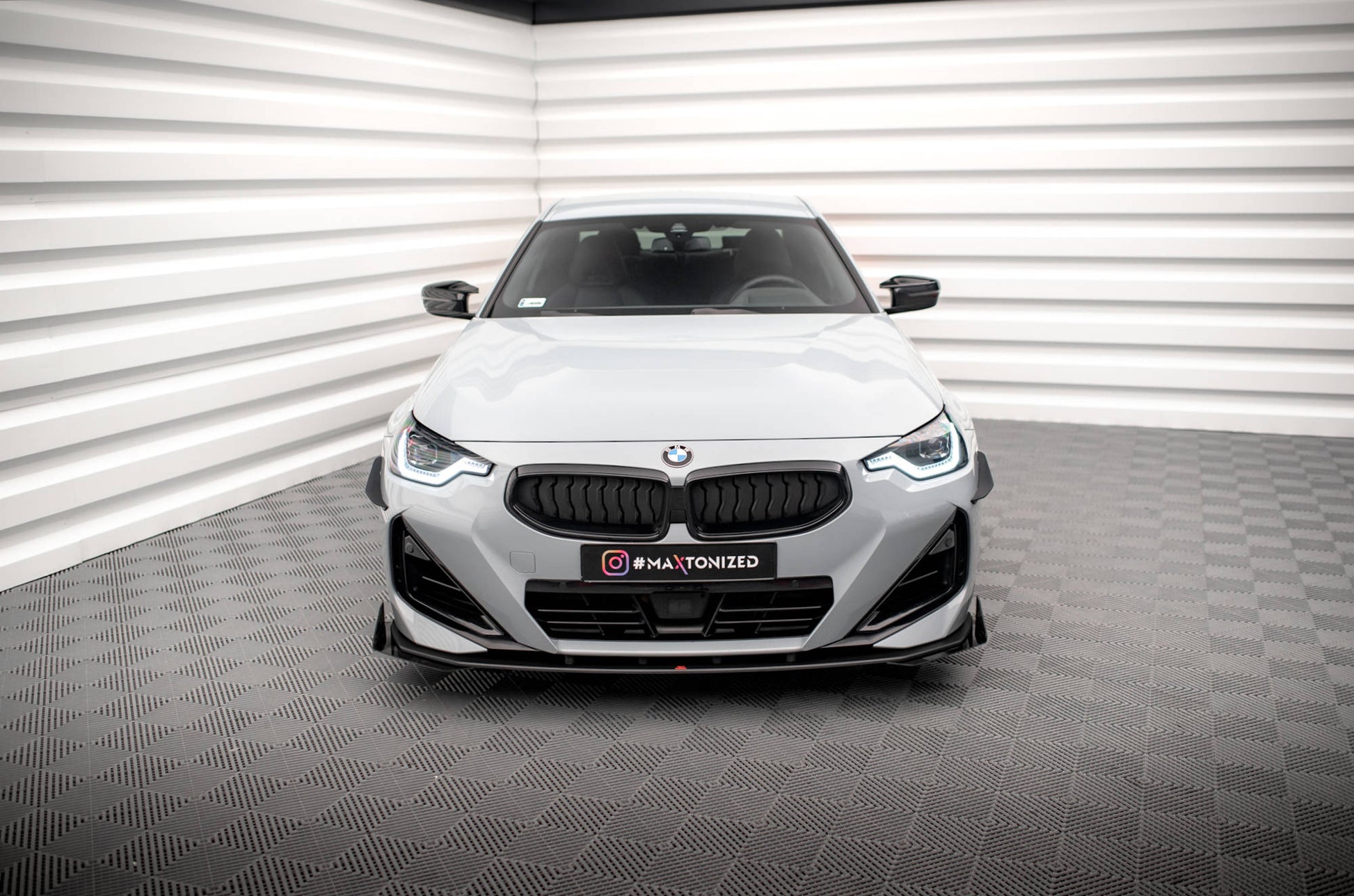 Maxton Street Pro Front Ansatz für +Flaps für + Flaps BMW 2 Coupe M-Paket / M240i G42 schwarz Hochglanz