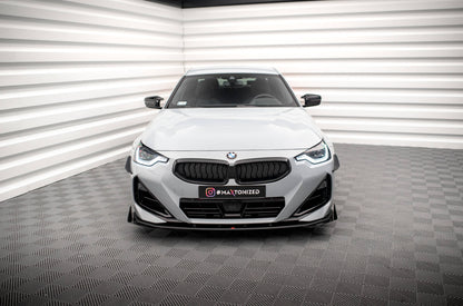 Maxton Street Pro Front Ansatz für +Flaps für + Flaps BMW 2 Coupe M-Paket / M240i G42 schwarz Hochglanz