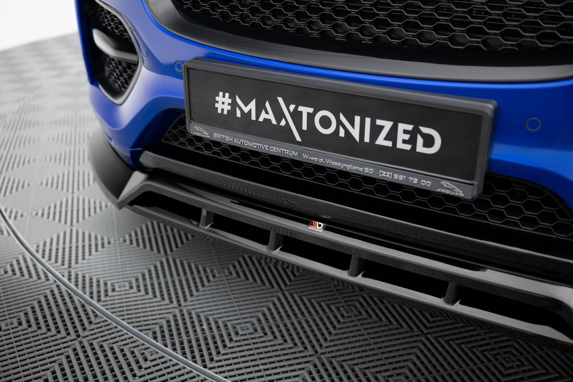 Maxton Front Ansatz für Jaguar F-Pace R-Sport Mk1 schwarz Hochglanz