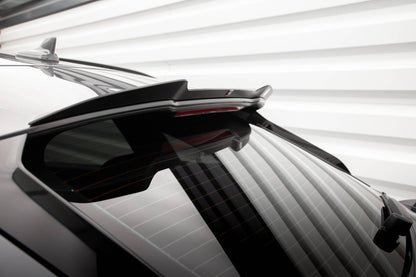Maxton Höher Spoiler CAP für Audi SQ5 Sportback Mk2 Facelift schwarz Hochglanz