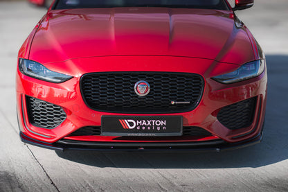 Maxton Front Ansatz für Jaguar XE R-Dynamic X760 Facelift schwarz Hochglanz