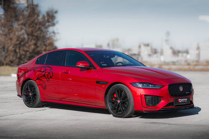 Maxton Front Ansatz für Jaguar XE R-Dynamic X760 Facelift schwarz Hochglanz