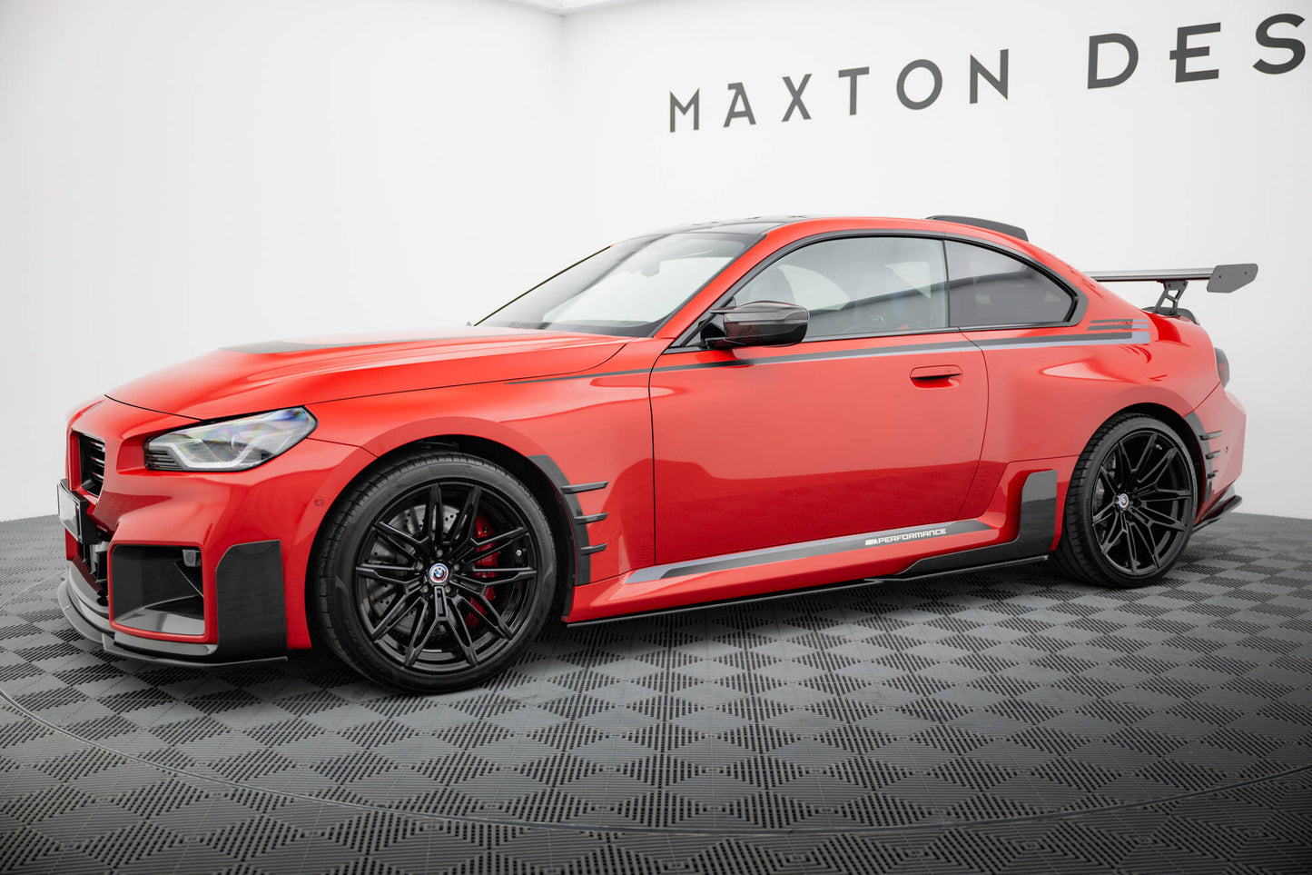 Maxton Seitenschweller Ansatz für BMW M2 M-Performance G87 schwarz Hochglanz