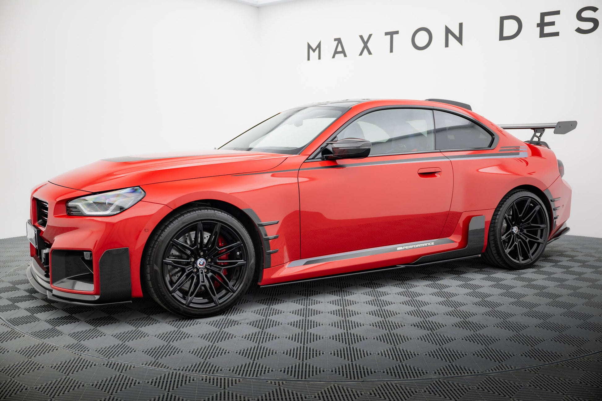 Maxton Seitenschweller Ansatz für BMW M2 M-Performance G87 schwarz Hochglanz