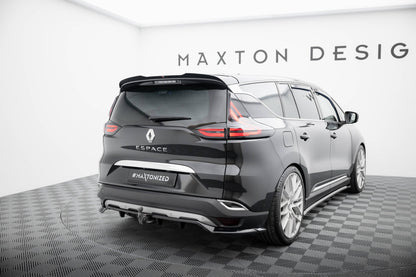 Maxton Hinten Splitter (mit einem vertikalem balken) Renault Espace Mk5 Facelift schwarz Hochglanz