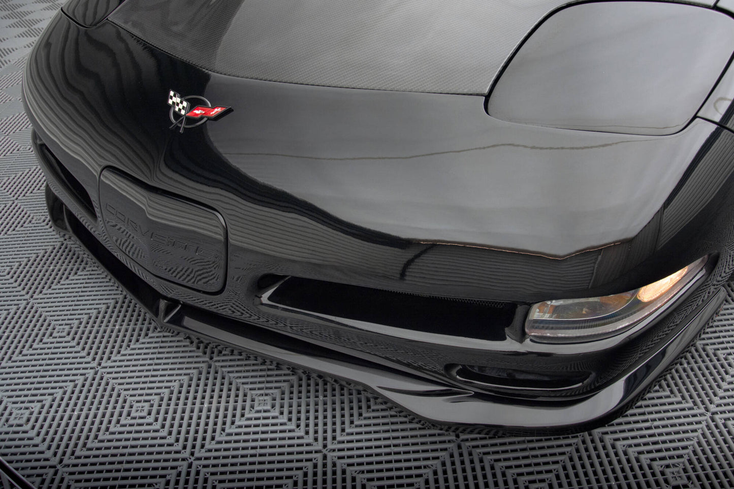 Maxton Front Ansatz für Chevrolet Corvette C5 schwarz Hochglanz