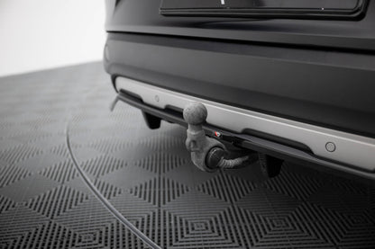 Maxton Hinten Splitter (mit einem vertikalem balken) Renault Espace Mk5 Facelift schwarz Hochglanz