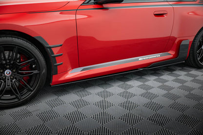 Maxton Seitenschweller Ansatz für BMW M2 M-Performance G87 schwarz Hochglanz