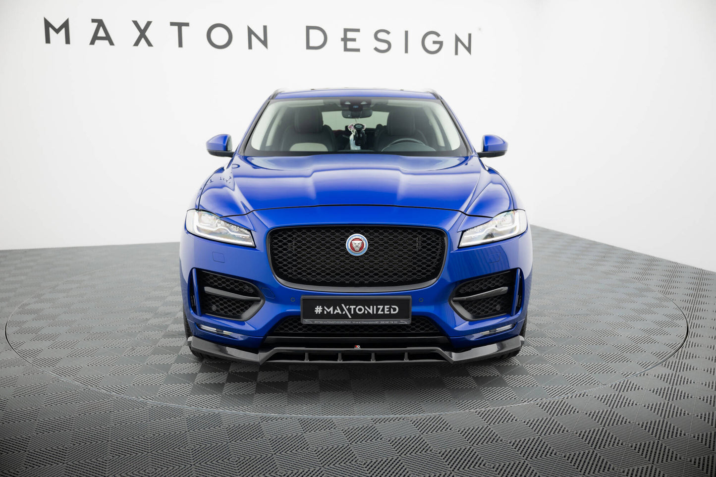 Maxton Front Ansatz für Jaguar F-Pace R-Sport Mk1 schwarz Hochglanz