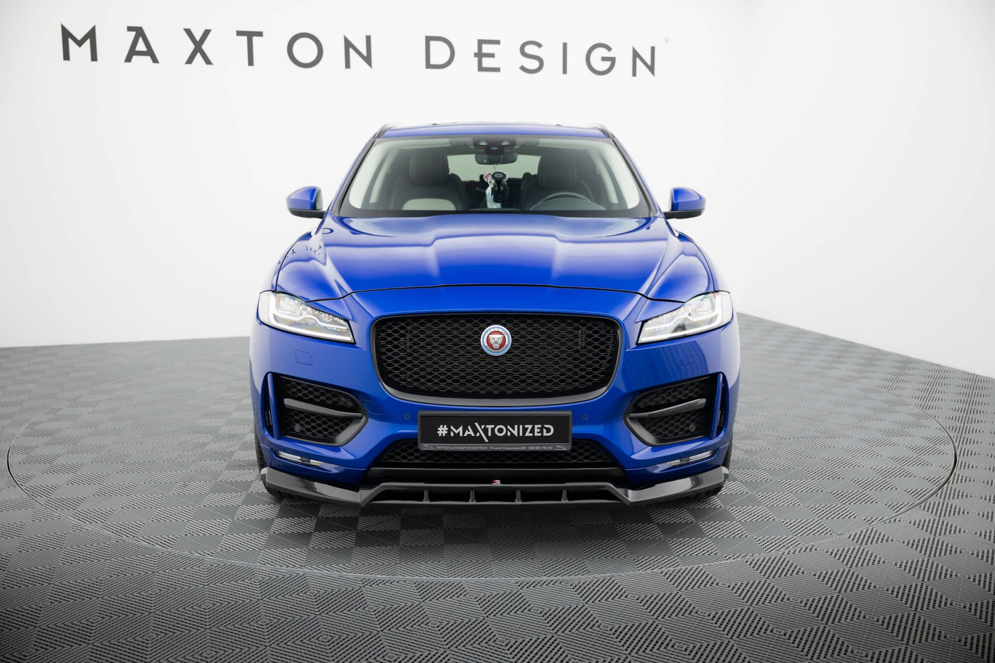 Maxton Front Ansatz für Jaguar F-Pace R-Sport Mk1 schwarz Hochglanz