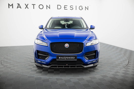 Maxton Front Ansatz für Jaguar F-Pace R-Sport Mk1 schwarz Hochglanz