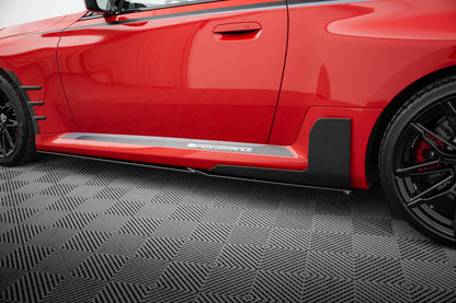 Maxton Seitenschweller Ansatz für BMW M2 M-Performance G87 schwarz Hochglanz