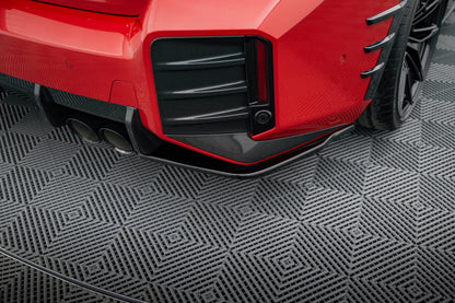 Maxton Heck Ansatz Flaps Diffusor für BMW M2 M-Performance G87 schwarz Hochglanz