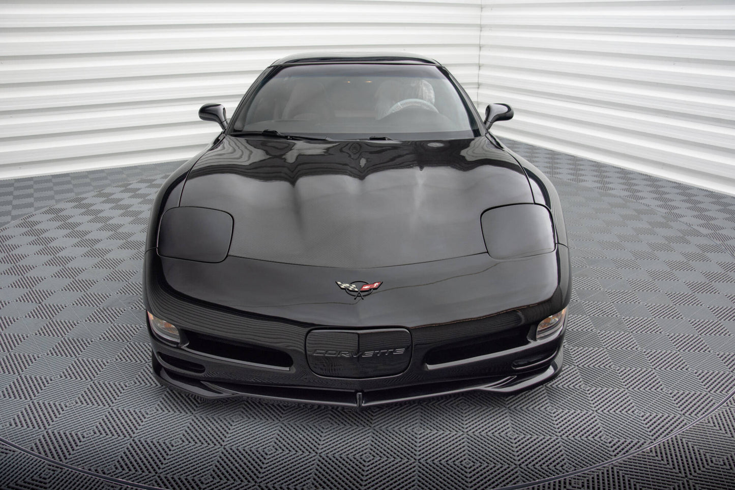 Maxton Front Ansatz für Chevrolet Corvette C5 schwarz Hochglanz