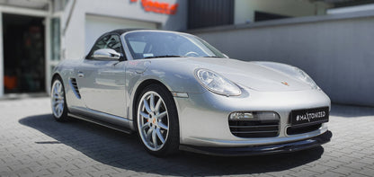 Maxton Seitenschweller Ansatz für Porsche Boxster 987 schwarz Hochglanz