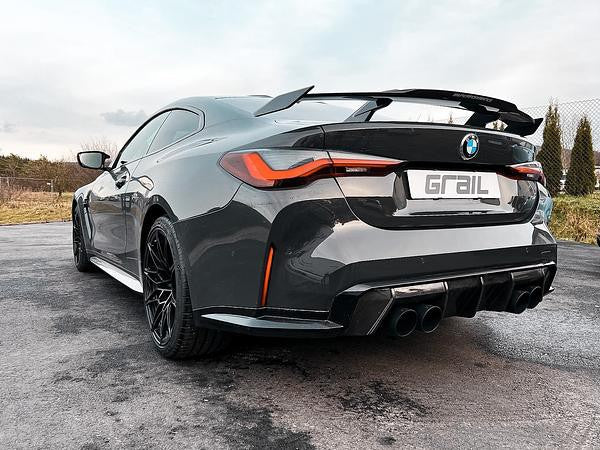 Grail Auspuffanlage BMW G8x M3/M4 3-Zoll Schwarze Endrohre Montage bei Grail